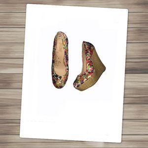 Brash Floral Wedge